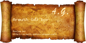 Armuth Gábor névjegykártya