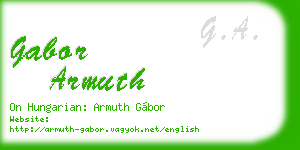 gabor armuth business card