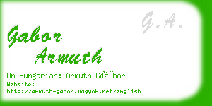 gabor armuth business card